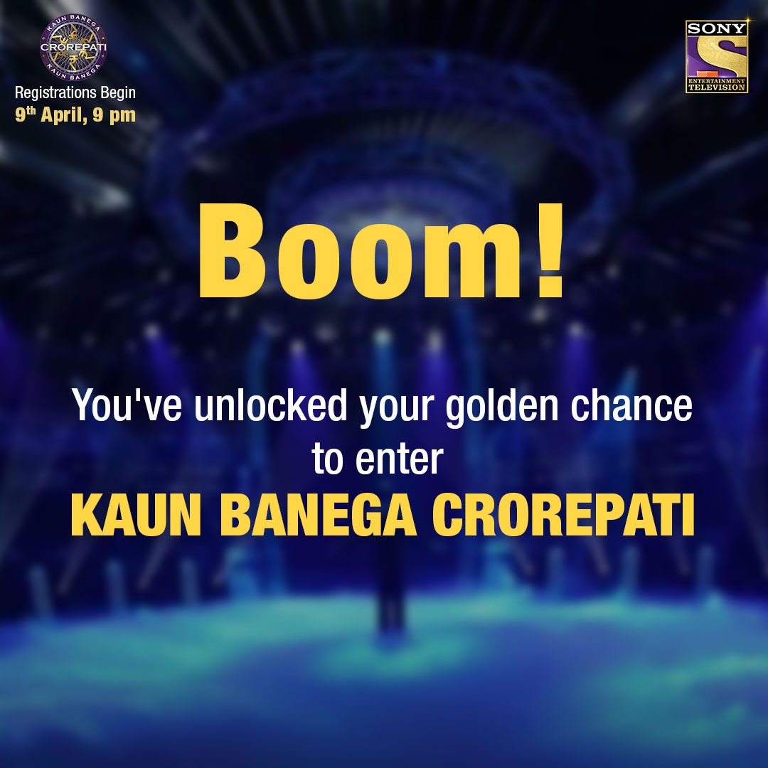 SonyTV's tweet photo. #KaunBanegaCrorepati is giving you a special access to some very sensitive and privileged information. Make sure that you make the best out of it!
Registrations begin from 9th April, 9pm.
#KBC14
#9thApril9pm
#RegistrationsBegin
@SrBachchan https://t.co/kPbUvdPGyy