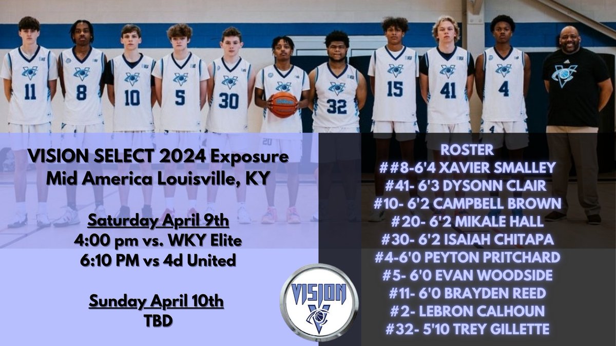 CKYVISION's tweet photo. Vision Select 2024 will be in Louisville this weekend at the Louisville Invitational!
@PrepHoopsKY https://t.co/A96p3kWGyc