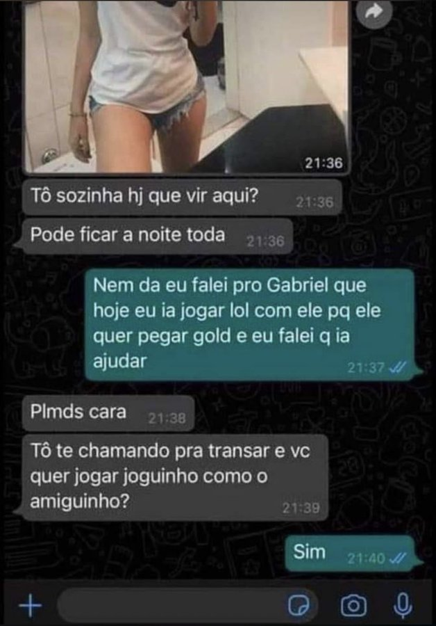 Esse foi o ''Sim'' mais lúcido que eu já li na minha vida