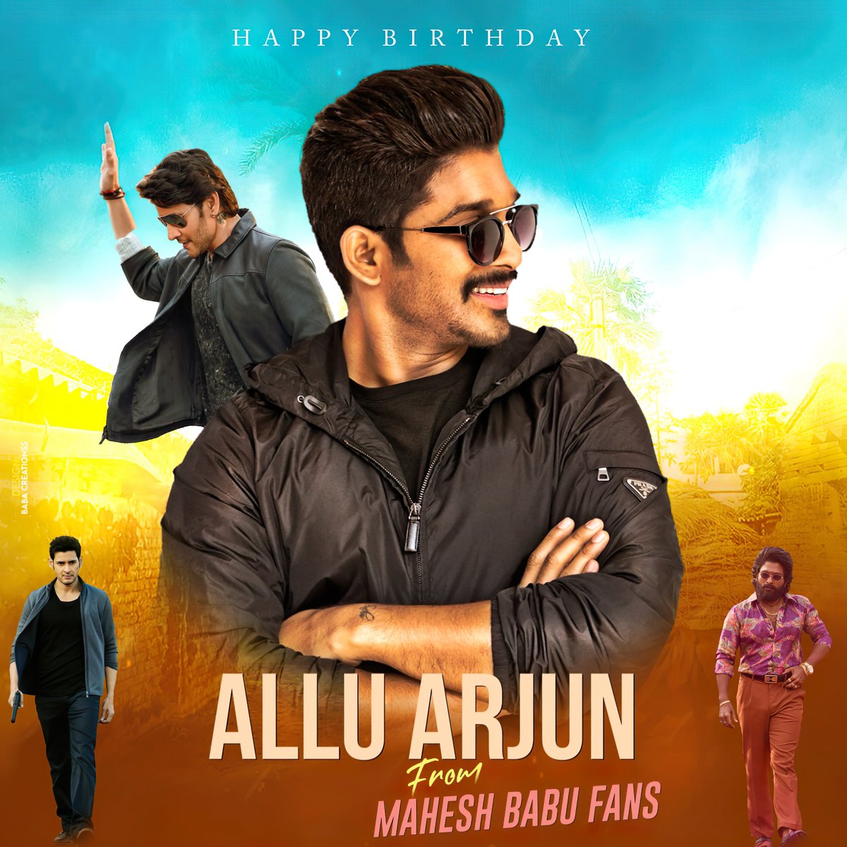 baba_dhfm_'s tweet photo. Here We go Simple Mutual Design 🎨 from My Side 😇
Happy Birthday Icon 🌟 @alluarjun  from Super 🌟 @urstrulyMahesh Fans ❤️🎉
All the Best for Your Upcoming Projects ✨
Hope You Like it 🤗

#HappyBirthdayAlluArjun #Pushpa #MaheshBabu #AlluArjun #PushpaTheRule #SarkaruVaariPaata https://t.co/S799CFebn3