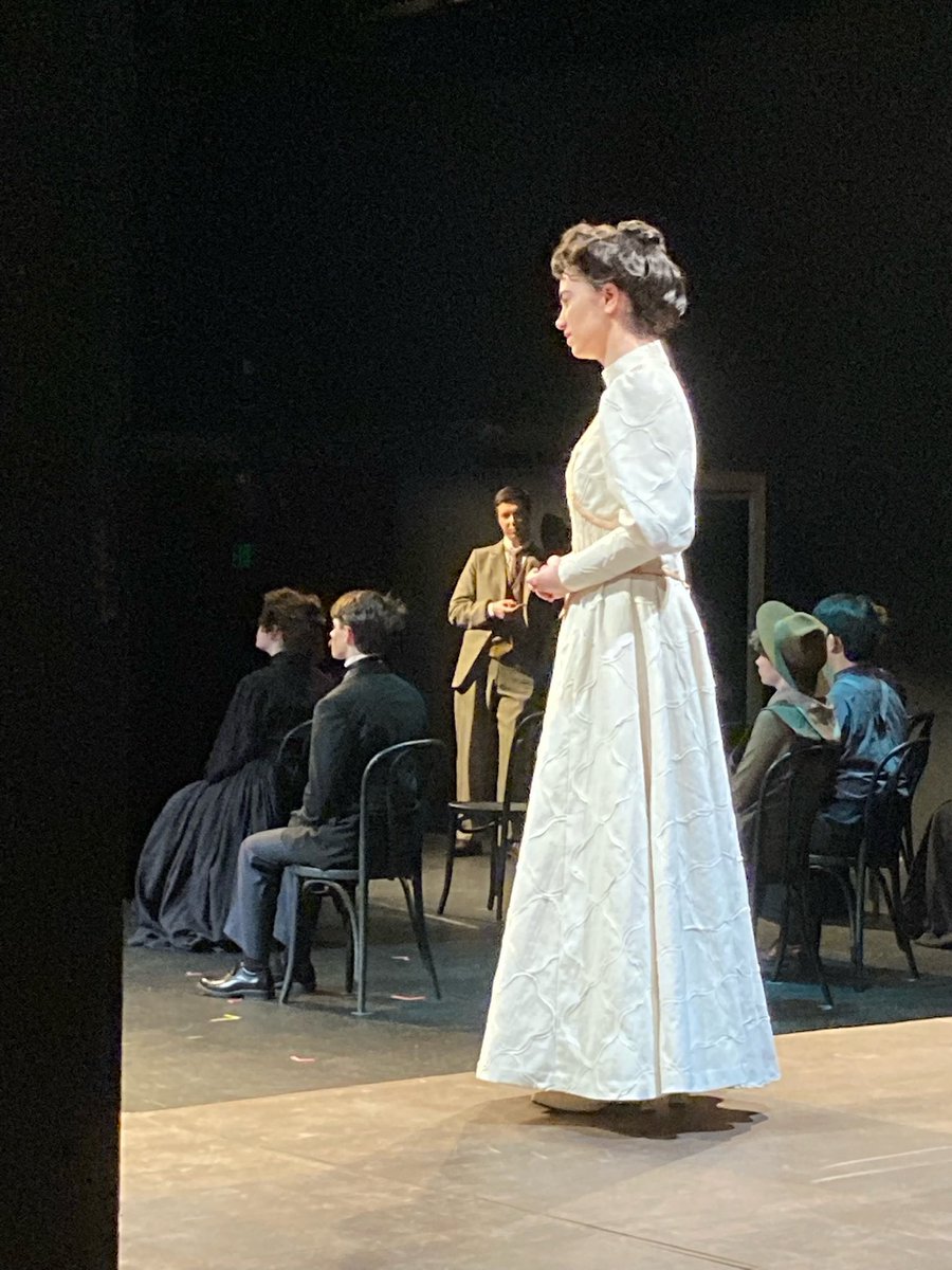laurentesscasey's tweet photo. Some behind the scenes photos of the @holy_cross Theatre Department’s production of Our Town, which opened tonight! Such a privilege 💜 https://t.co/Xvc6I9ZE69