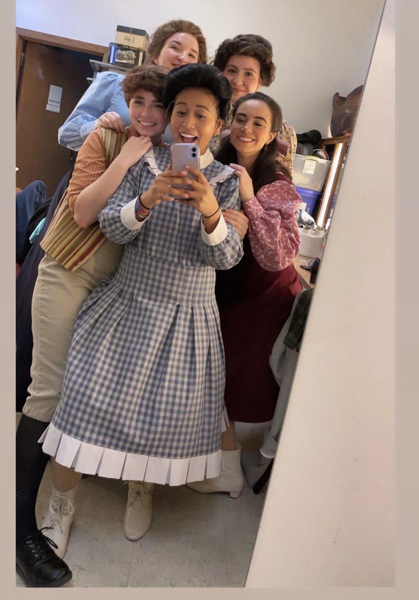 laurentesscasey's tweet photo. Some behind the scenes photos of the @holy_cross Theatre Department’s production of Our Town, which opened tonight! Such a privilege 💜 https://t.co/Xvc6I9ZE69