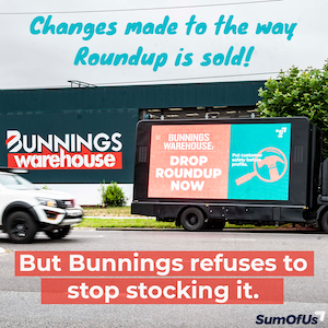 Eko_Movement's tweet photo. Bunnings Warehouse makes changes to how it sells glyphosate-based products! 🧵

Last year crowd sourced-research conducted by hundreds of SumOfUs members found staff at Bunnings Warehouse recommended glyphosate products to 53% of customers. https://t.co/hI4NgCzwqN