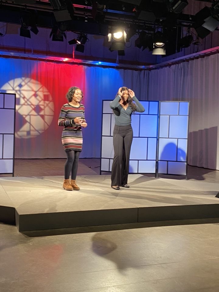 alyssaontv's tweet photo. Since my freshman year, I have been very intentional about my goals in pursuing entertainment journalism. This week, we taped @TheVibeTUTV in studio for the first time since the pandemic. I am so excited for this fall and the strides we will continue to make with this program. https://t.co/Gb1a9GWDB2