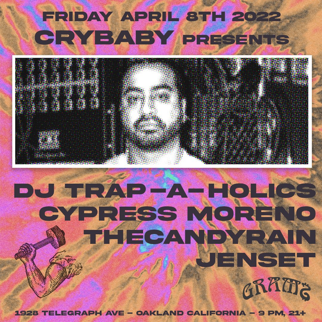 FRIDAY NIGHT! IT'S GOIN UP!

Crybaby Presents: DJ TRAP-A-HOLICS <a href="/TRAPAHOLICS/">DJ Trap-A-Holics</a> 

DJ SETS from 
Cypress Moreno <a href="/CypressMoreno/">C Y P R E S S 🇸🇻🇬🇹</a> 
TheCandyrain <a href="/_thecandyrain/">Segundo</a> 
Jenset <a href="/thejenset/">jenset</a> 

$10 tickets: ticketweb.com/event/trap-a-h…