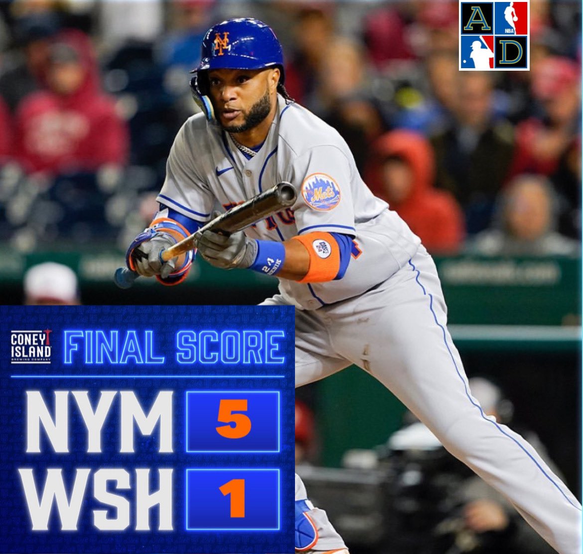 AnalisisDptivo's tweet photo. Los Mets derrotan 5-1 a los Nationals en el Opening Day. 

Tylor Megill se llevó la victoria lanzando 5 entradas de 3 Hits, 0 Carreras y 6 Ponches.

Starling Marte, Francisco Lindor, Jeff McNeil, Mark Canha y Jeff McCan remolcaron 1 Carrera cada uno.

Robinson Cano se fue de 3-2. https://t.co/QbwCCpyi73
