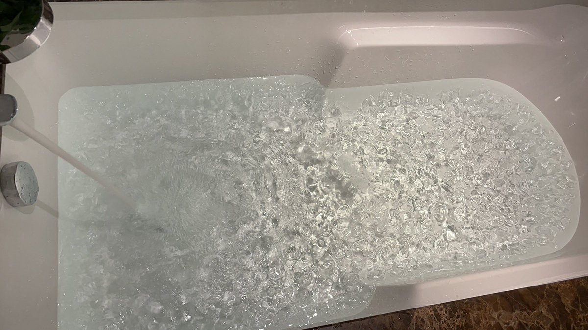 Did a 5 minute ice bath, feeling great! One day I’ll have to invest in one of those proper cold bathtubs