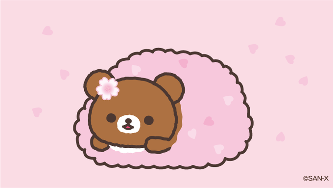 チャイロイコグマも桜につつまれて🌸🌸 https://t.co/epeZUwIjQG 
