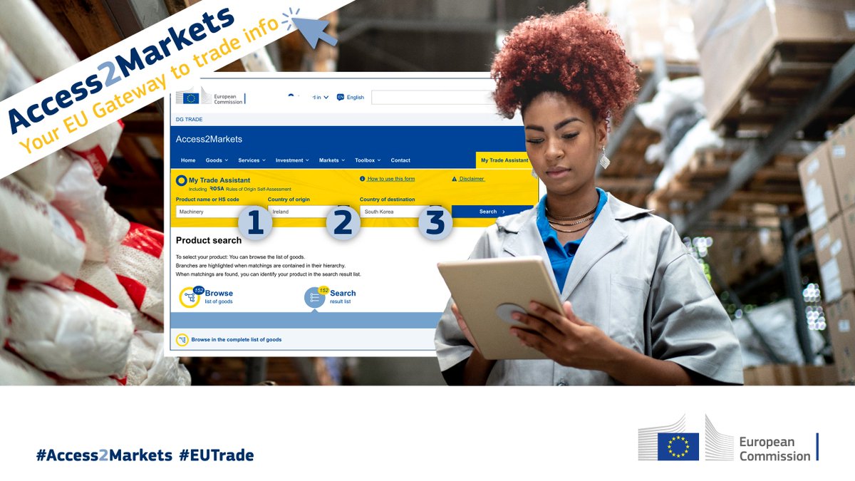 Big news! 👏 After many years @TradeHelpdesk is moving to a new home. We are not going far - follow us on @Trade_EU to keep up to date on all things #Access2Markets. See you there! 🇪🇺🤝🗺️