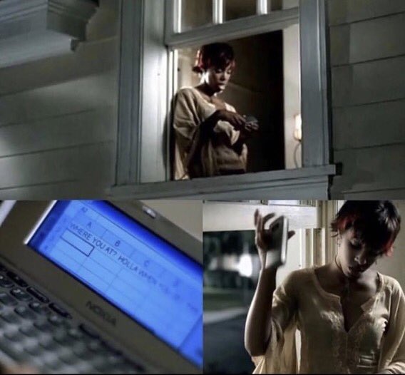 vulnicuravirgo's tweet photo. fka twigs referencing kelly rowland sending a text via microsoft excel in the Bliss mv https://t.co/ho071M3A7h