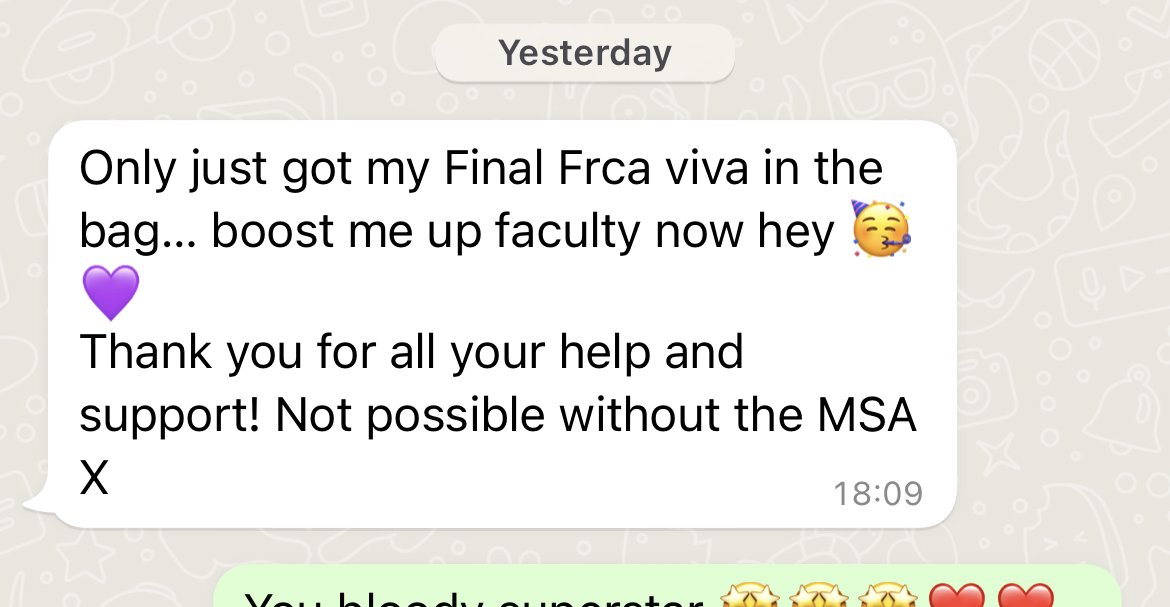 MSA_Courses's tweet photo. This is what it is all about ❤️❤️ 
#FRCA #feelingproud https://t.co/bI0DToljjE