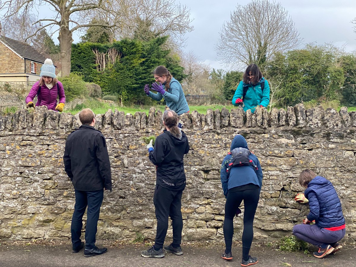 A big thanks to <a href="/GGOxford/">GoodGym Oxford</a> 
 for all the hard work (and fun) put in yesterday evening at Iffley Glebe!

25+ volunteers came out in force, despite rain showers, to help clear the stone walls and garage entrance of weeds &amp; brambles- after checking thoroughly for any signs of birds!
