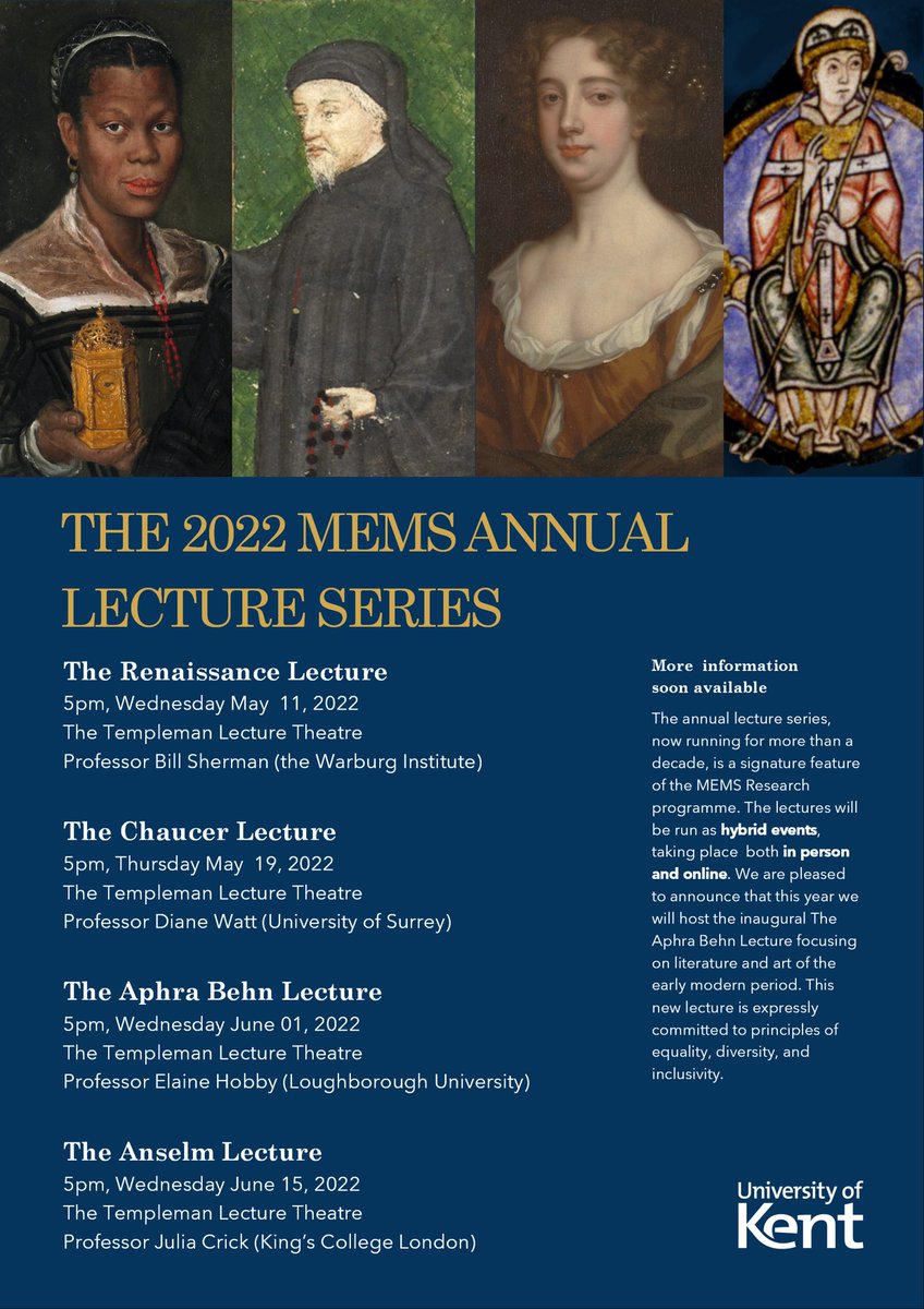 mems_ukc's tweet photo. Today is the last day of term for us. We're looking forward to having a bit of respite, but we are also looking forward to the Summer Term with some exciting events lined up!

Announcing our 2022 Annual Lecture Series, which will be running as hybrid events! 🎉🎉

ALL WELCOME!🤗 https://t.co/kzNa7a36KC