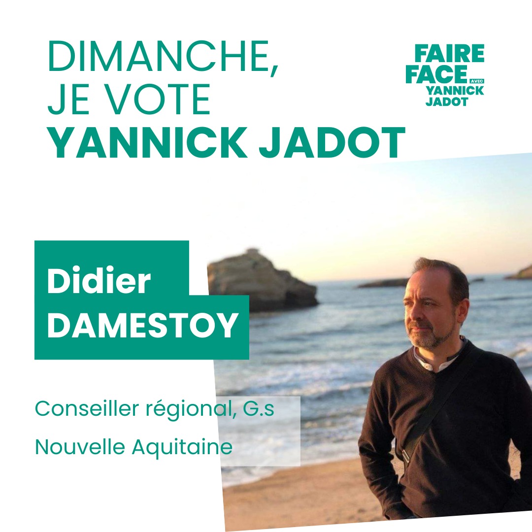 Dimanche , nous votons @yjadot !

#Jadot2022

#Jadot 

@DidierDamestoy 
@HuartArmando 
@SylvieBozziHobd 
@JulienDelion