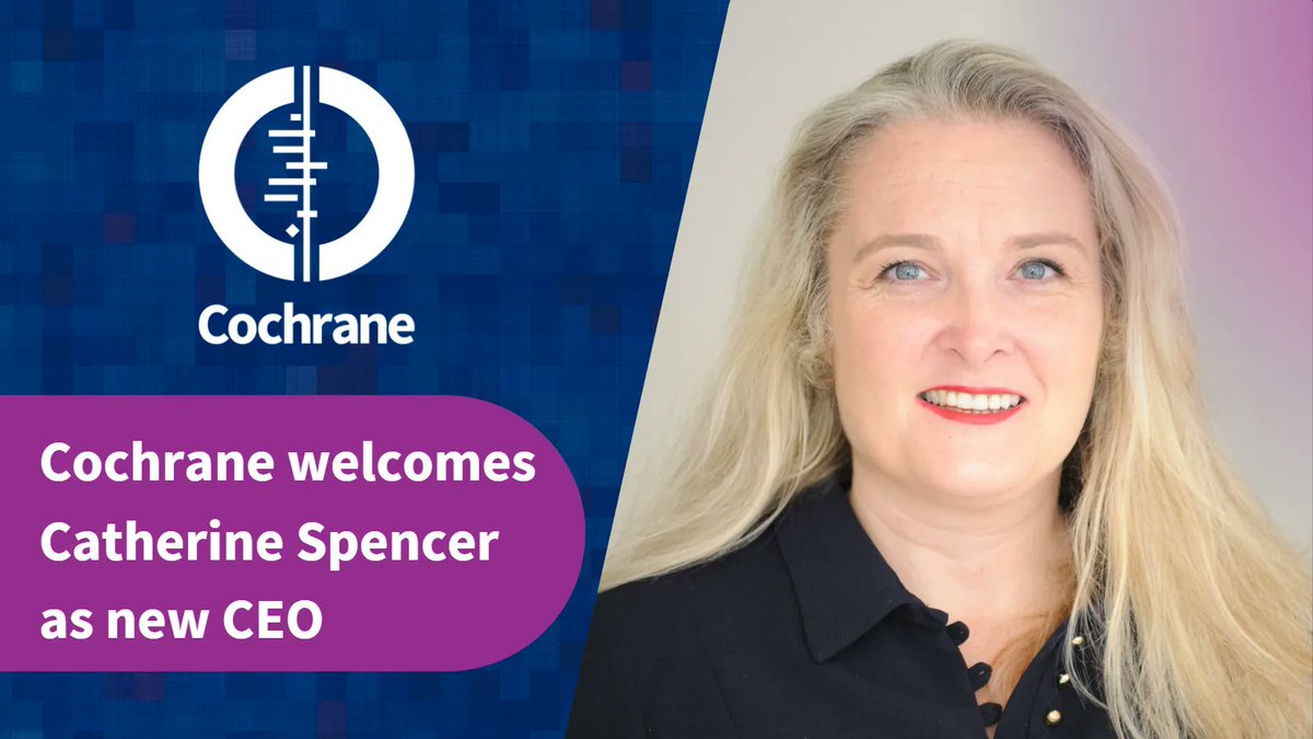 💜 A warm welcome to Catherine Spencer <a href="/CEOSeafarers/">CEO The Seafarers Charity</a> who will be joining Cochrane as CEO in July. buff.ly/3JkLD39
