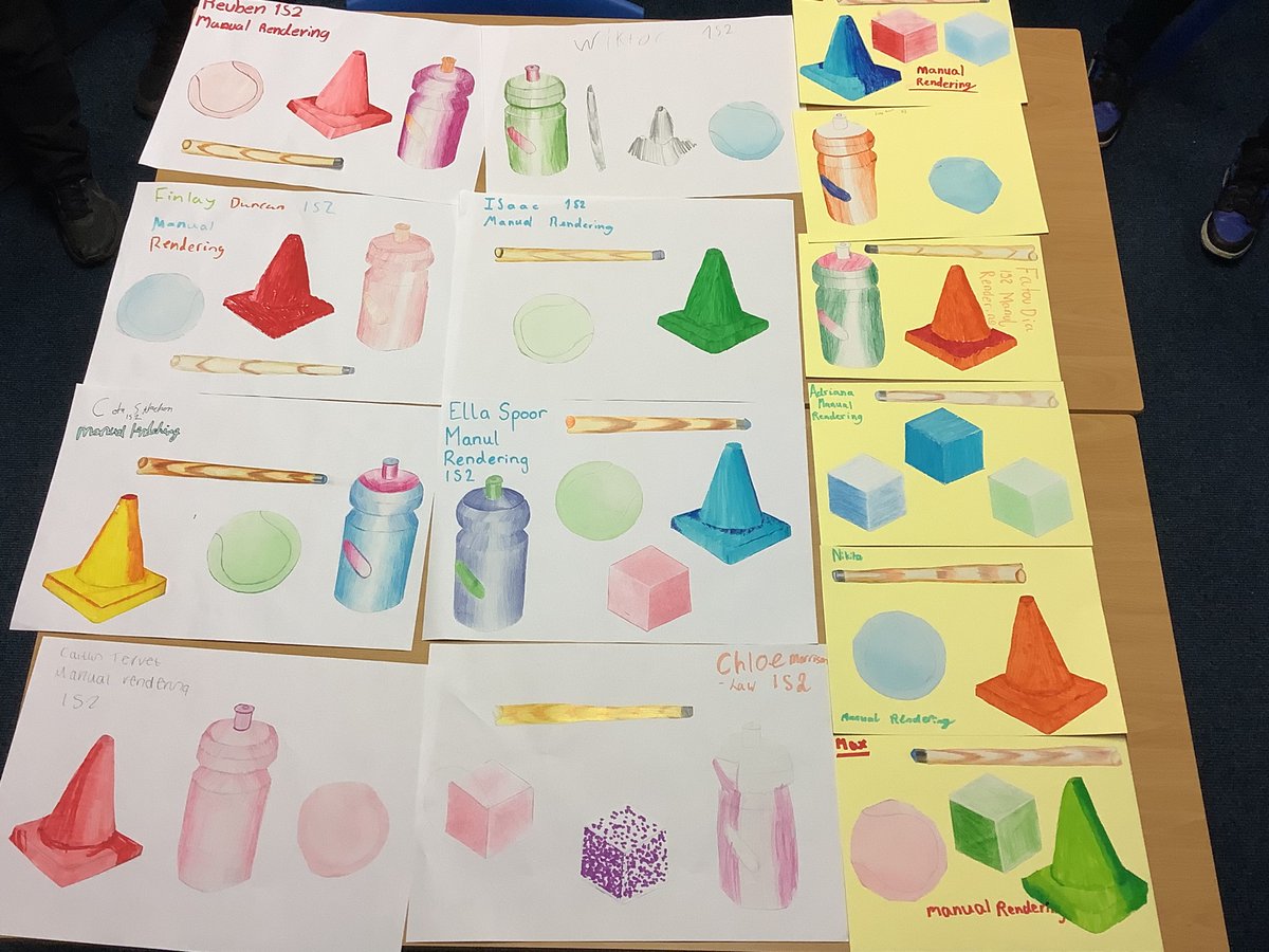TrinityEdinDT's tweet photo. 1S2 finished their manual rendering unit and are excited to get onto CAD after the holidays! 👏🏻😃 (missing my collage maker on my iPad!) @TrinityAc_Edin https://t.co/jklmwS7pzz