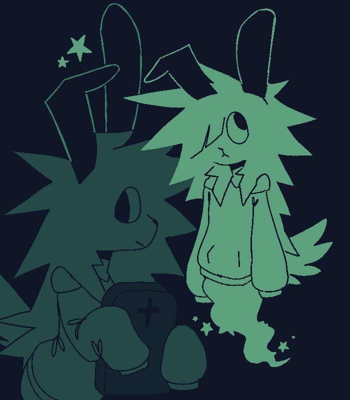 Deceased_Bunny's tweet image. m, , my old ghost kin sona ^^
should -    should I redraw thhem?