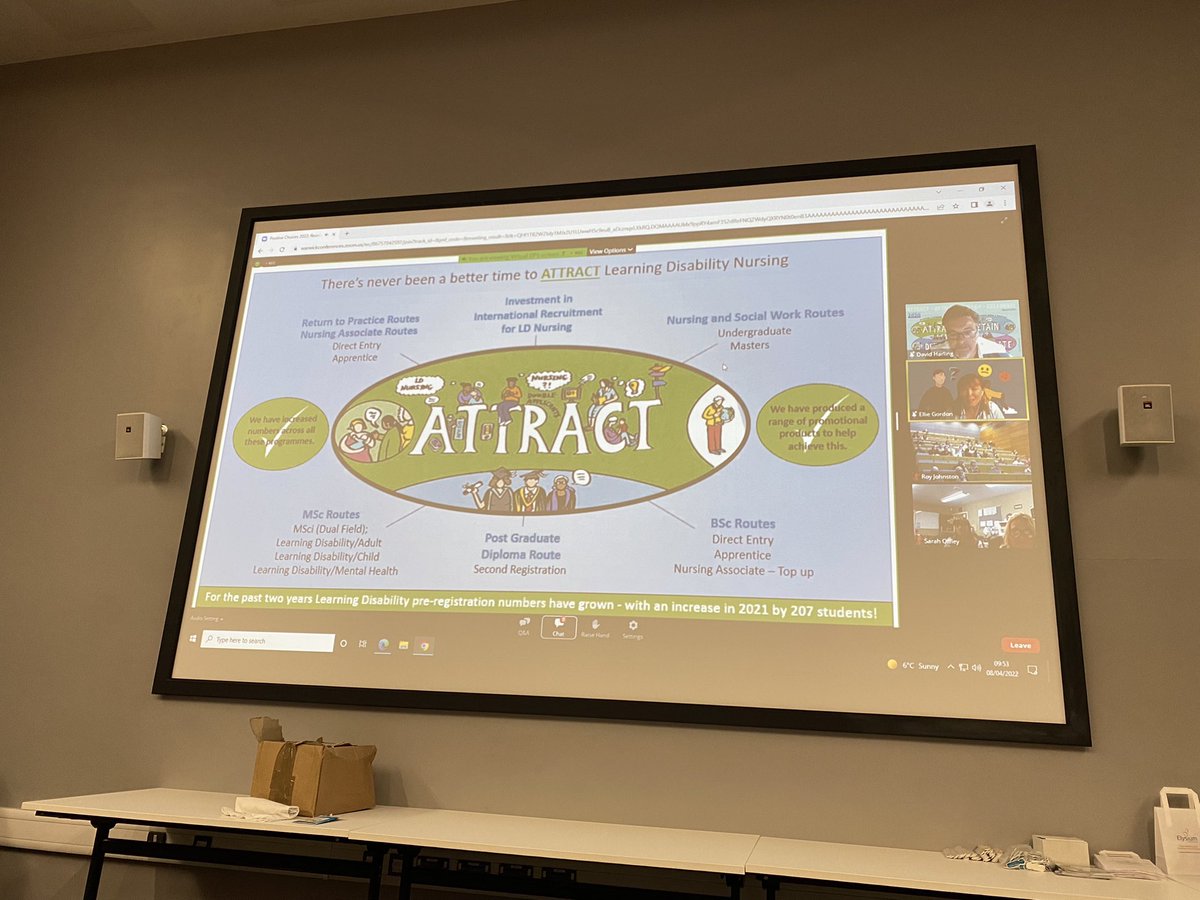 Here with learning disability students and apprentices from <a href="/BCU_LDnursing/">BCU_LDnursing</a> for Positive Choices 2022. Great start all about the All England Plan for Learning Disability Nursing. Let’s attract, retain, develop and celebrate this amazing profession! #PC22