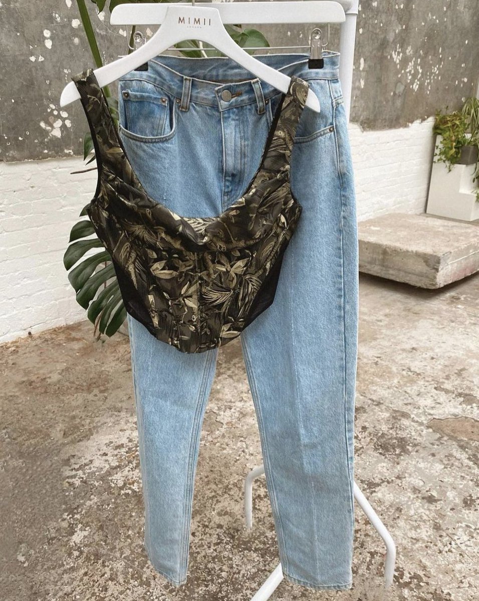 MIMIILondon's tweet photo. It’s jeans and a nice top weather 🕊, our dreamy drape front corset with mesh panels Mimii is available to shop online now at https://t.co/3qCgGHF5yY https://t.co/QgJykqMc7M