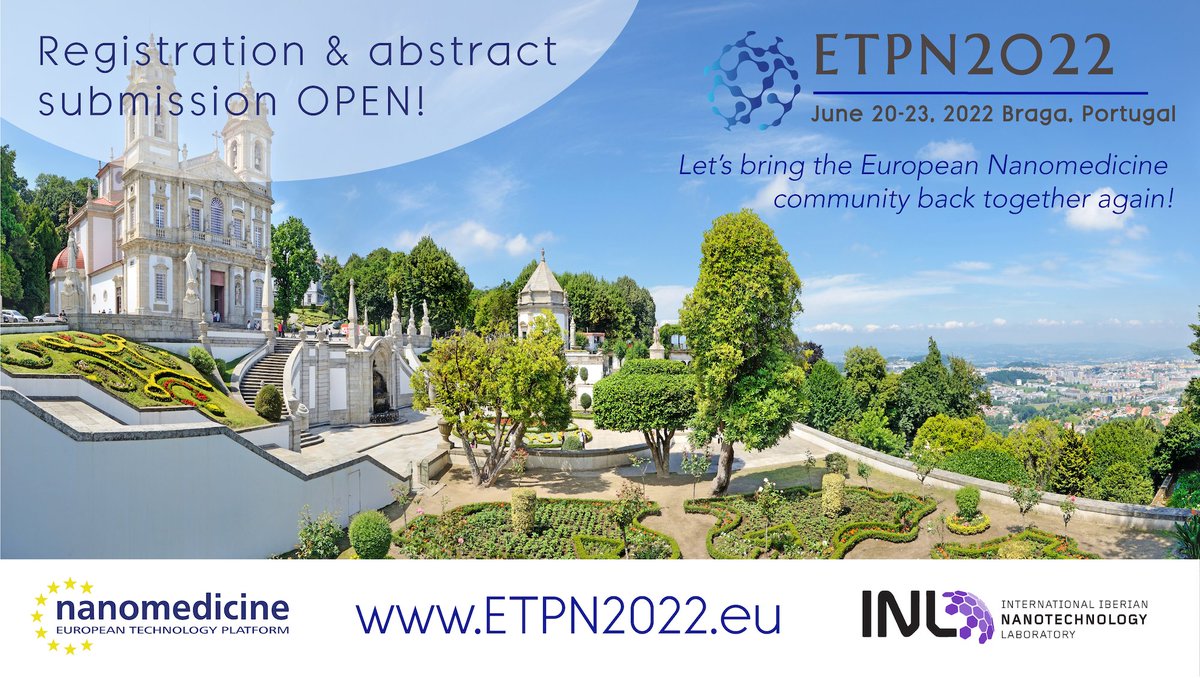 etpnanomedicine's tweet photo. #ETPN2022 Registration OPEN! June 20-23, Braga.
https://t.co/BTUdUCgjch Abstract submission until April 30.
Early bird fees until May 7. Largest in-person #conference for #Nanomedicine in #Europe this year. Let's bring our community back together again!
#nanotechnology #health https://t.co/gMGcLni7K9