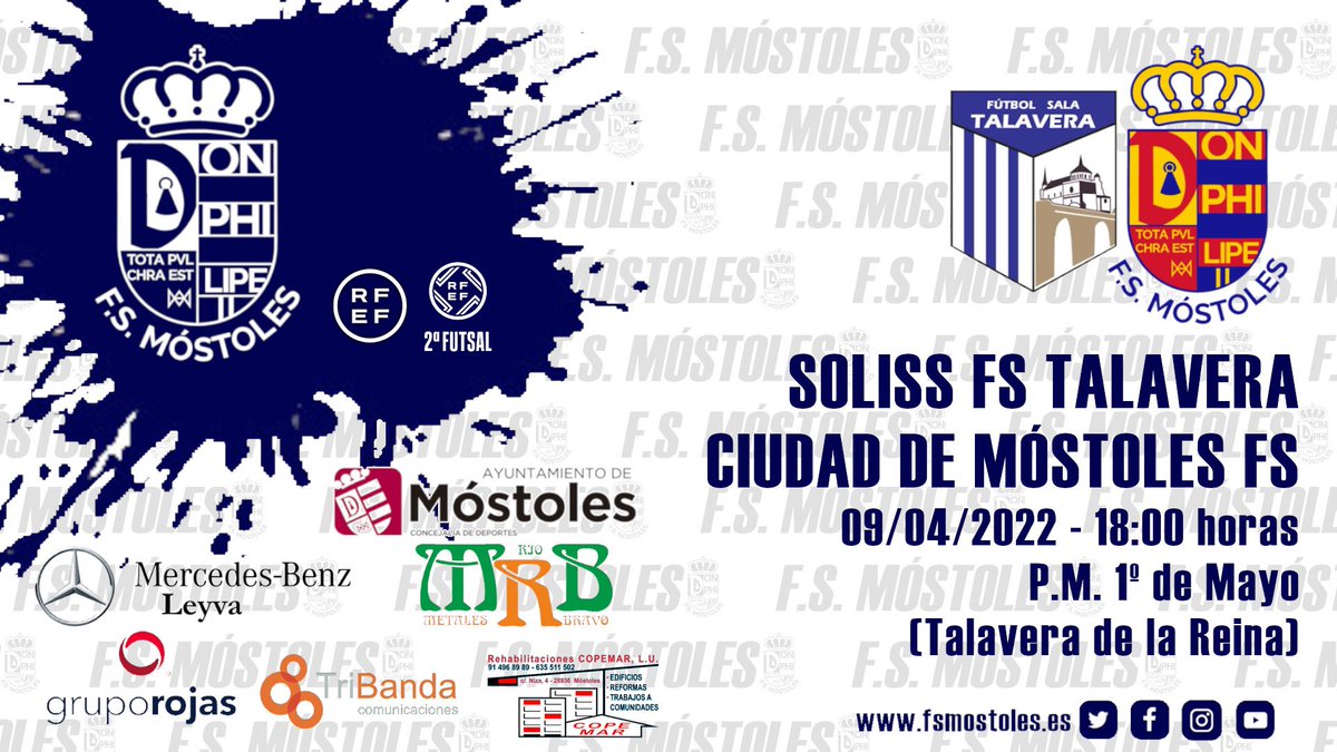 deportesmost's tweet photo. 📕 Y como visitantes, salidas muy importantes para:
📅 Sábado
⚽️ #2ªRFEFFutsal 👉 @1mostolesfs
📅 Domingo
⚽️ #1ªAficionado 👉 @mostbalompie
⚽️ #PreferenteFem 👉 @CDMostoles https://t.co/KpCo1SHP9m