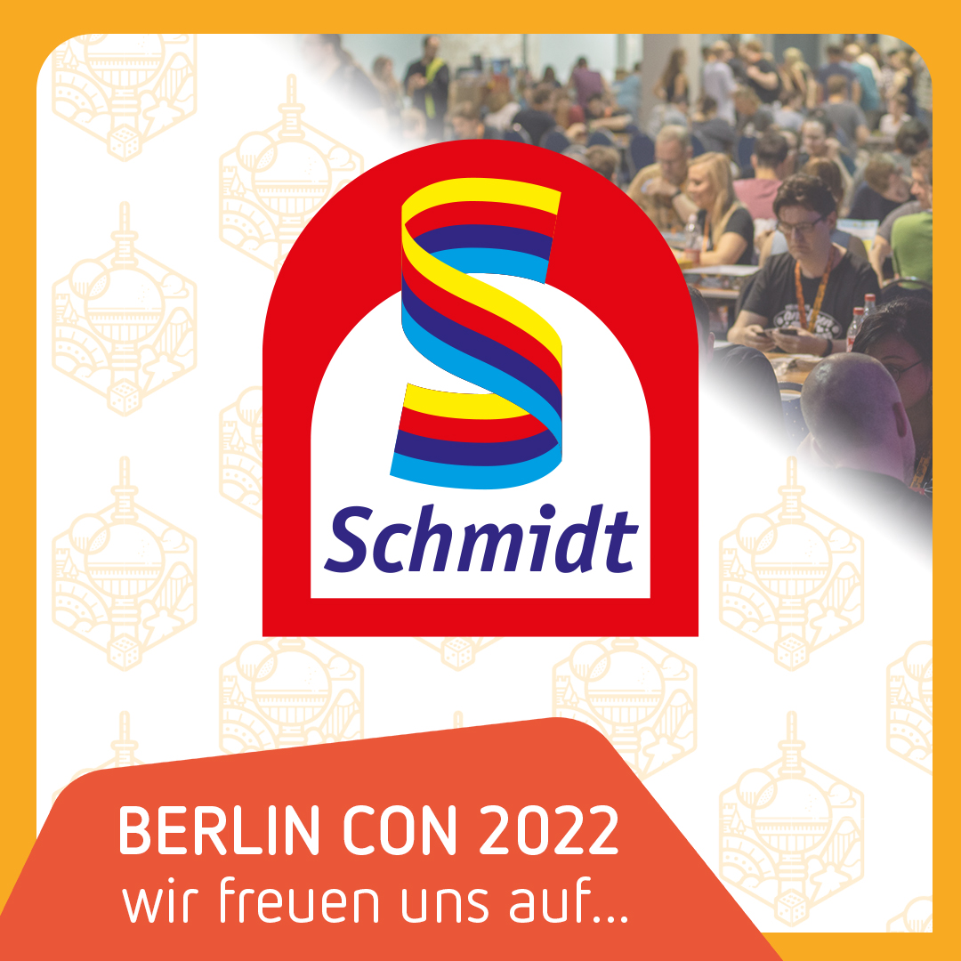 Wir freuen uns auf...
&gt;&gt; Schmidt Spiele&lt;&lt;

Berlin Con 2022
15.-17. 07. 2022 STATION Berlin

... mehr Verlage folgen ;)