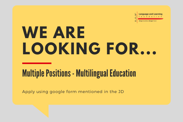 LLF_edu's tweet photo. If you are passionate about Multilingual Education, we are looking for you.
#MultiplePostions #MultilingualEducation #Chhattisgarh
(1) MLE District Project Manager – Bastar Chhattisgarh
JD: https://t.co/hkt3vZkjtO https://t.co/GjNbiJdDpd