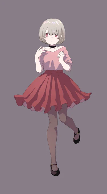 線画を丁寧に描く練習の女の子塗り方違いすぎていつもとのギャップがすごい 
