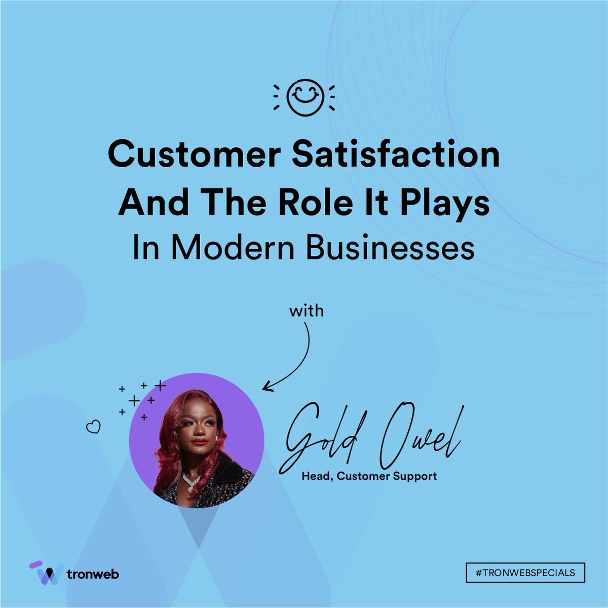 tronwebCo's tweet photo. How big of a role does Customer Satisfaction play in the world of Modern Business? Click the link below to get informed!

https://t.co/o5Derk8Zhj

#CustomerService 
#CustomerSuccess 
#Tronweb
#Marketing 
#Sales https://t.co/v3KLI5r8Ds