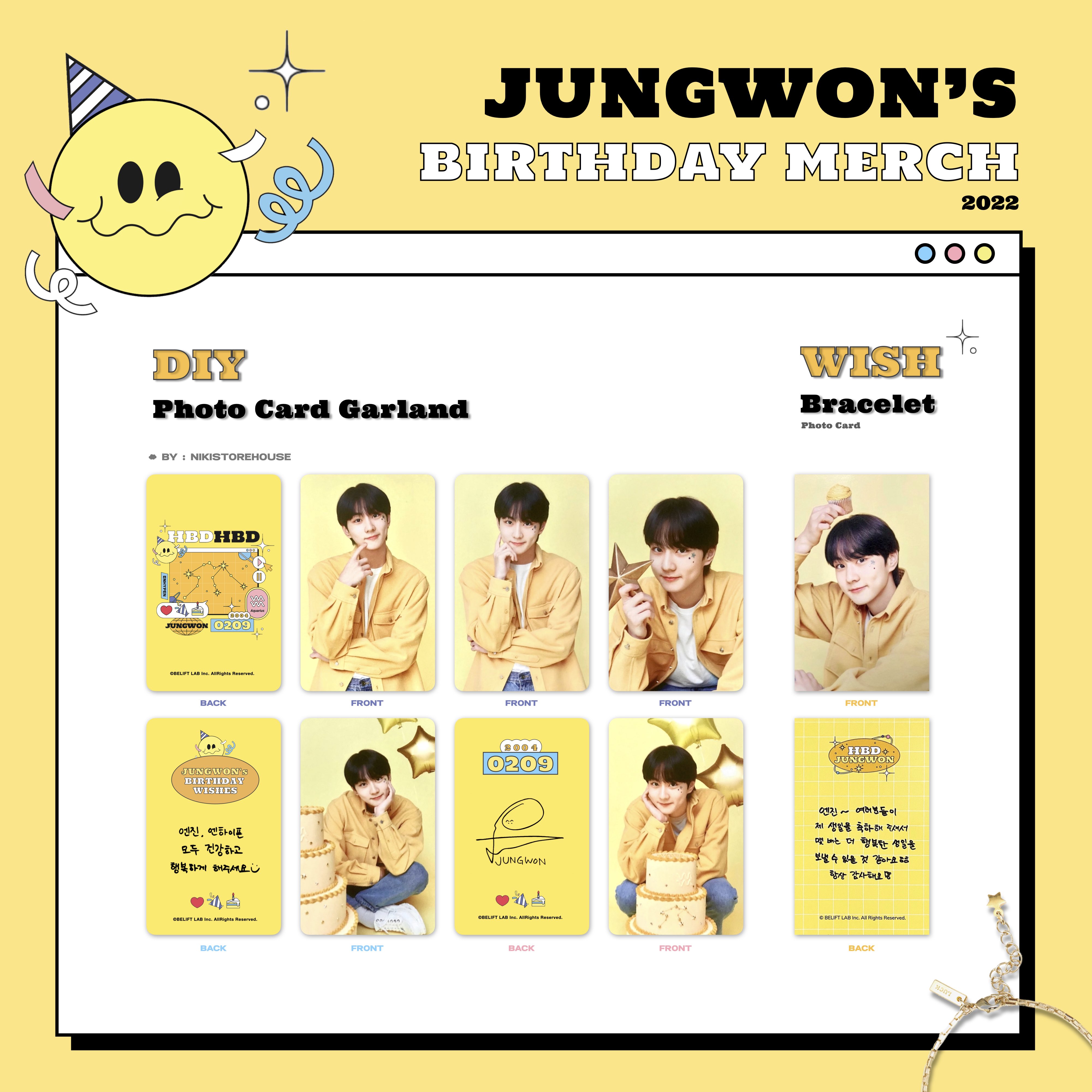 HBD JUNGWON (センイルグッズ2022) 엔하이픈 ENHYPEN HBD Official Merch [ 정원 JUNGWON 'S