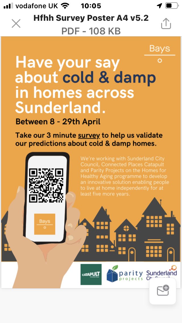 Our local council are asking all resident in Sunderland to complete this 2 min survey about levels of damp and cold in their home, please take a few minutes to fill it in -:  survey.hfha.bays.app/#/