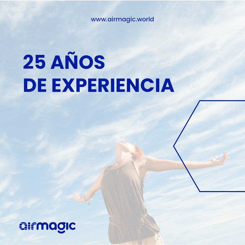 🌀 Con 25 años de #experiencia a nuestras espaldas, hoy podemos asegurar que nuestra pasión es el trabajo y nuestro compromiso, los clientes que confían en nosotros. 😌

➡ ¡Gracias por el apoyo durante tantos años!

💙 Hoy somos gracias a vosotros. 

#Airmagic