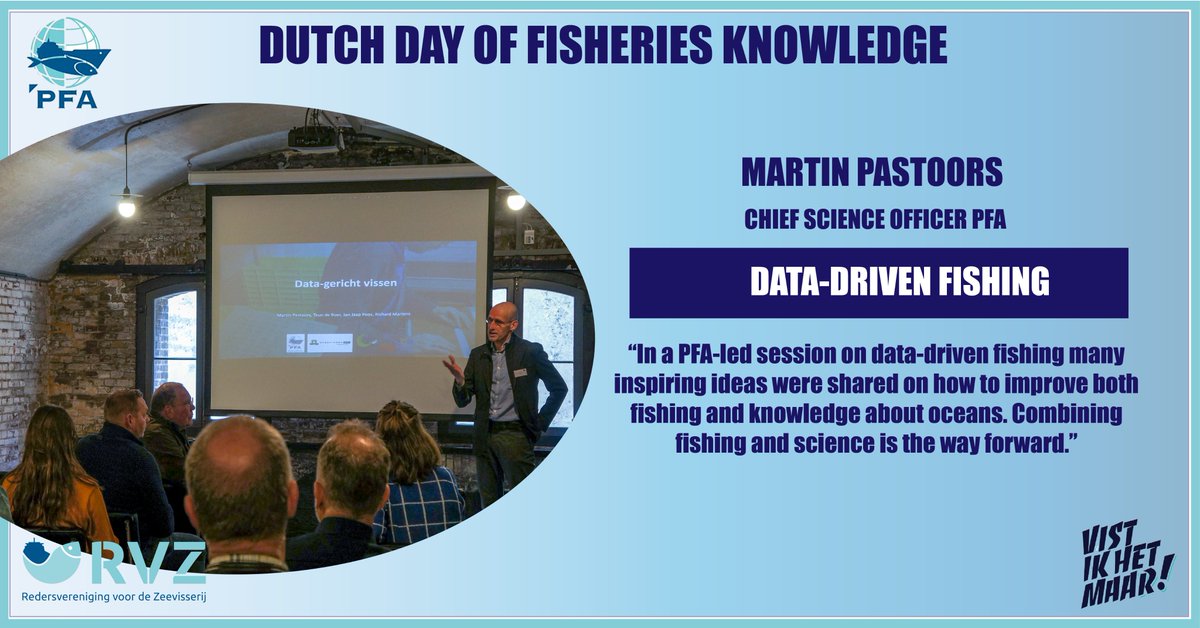 PFA_eu's tweet photo. The @PFA_eu stands for a strong collaboration with all stakeholders. Last week, PFA Chief Science Officer @MartinPastoors gave a presentation during the Dutch National Knowledge Day for #Fisheries where fishers, the government, scientists, NGOs and technicians all came together. https://t.co/zWE6wTzJDY