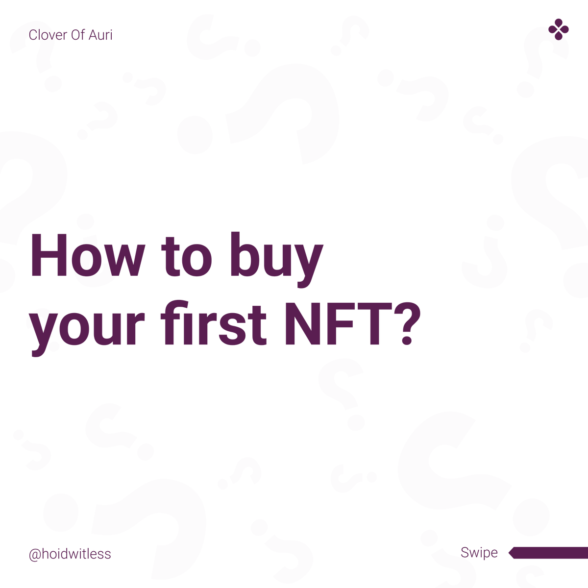 CloverOfAuri's tweet photo. How to buy your first NFT?
We have been trying to bring these simple guides to Instagram. The more people we bring into the NFT space, the better for us all. Come along on the journey!
https://t.co/U0dX8f3xBS

#NFT #NFTs, #NFTgiveaway, #NFTcommunity, #NFTart, #NFTcollector https://t.co/FyDZHicRTW