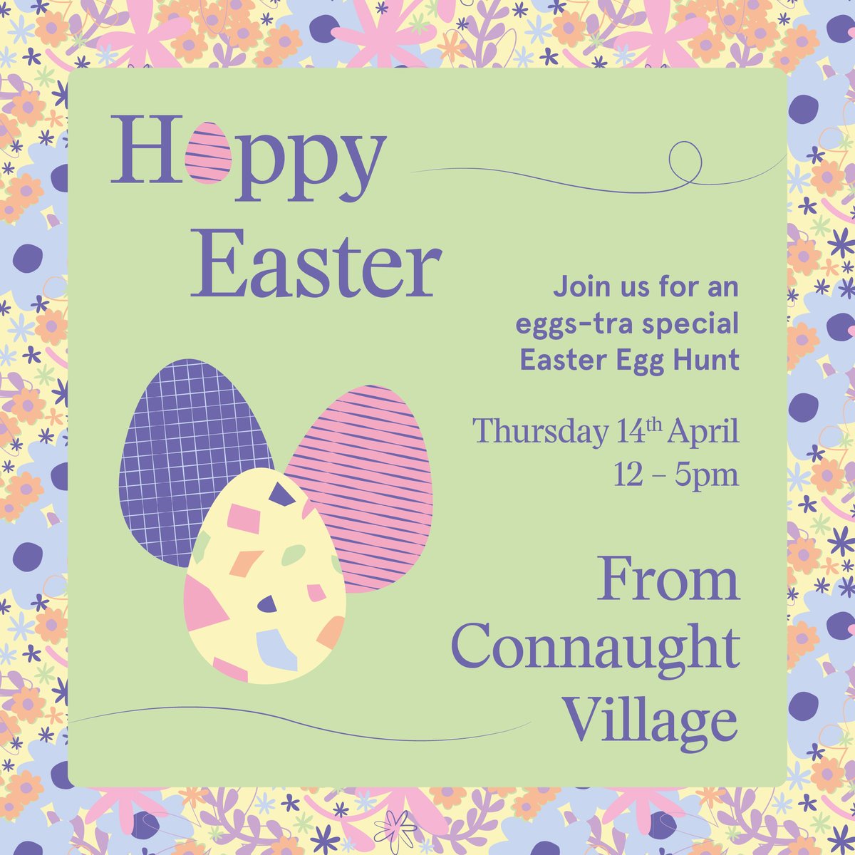 On 14 April <a href="/ConnaughtVil/">Connaught Village</a> will be hosting an #Easter Egg Hunt 🐣 to kick off a weekend of Spring celebrations. Prizes include a <a href="/HotelChocolat/">Hotel Chocolat</a> Easter Egg, and vouchers from <a href="/BuchanansCheese/">Buchanans Cheesemonger</a> <a href="/MudAustralia/">Mud Australia</a>, London Chocolate, and PM Flowers: bit.ly/3DNffoF
