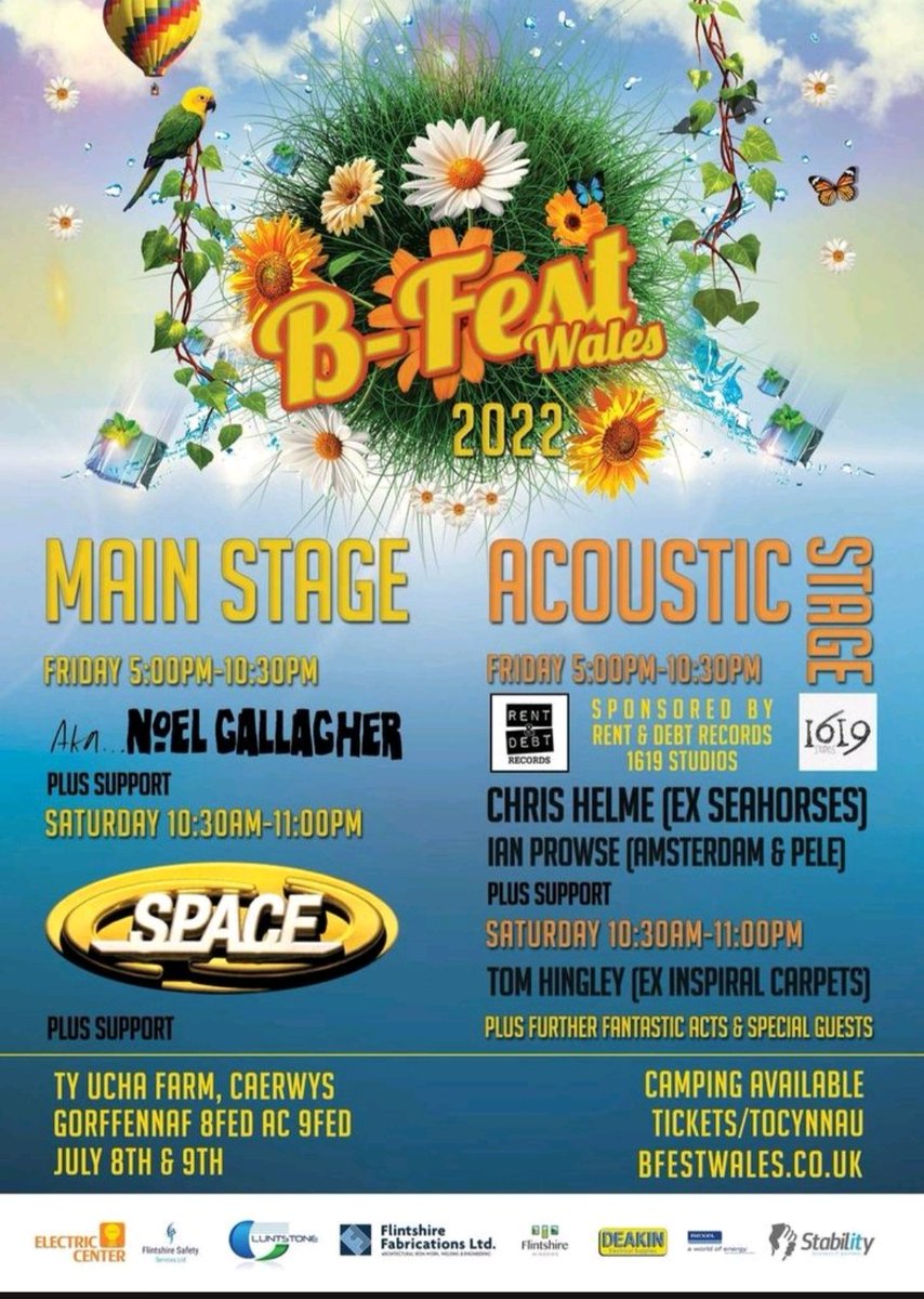 B-Fest (@bfest2) on Twitter photo Family friendly festival situated in the heart of North Wales, live music across two stages, children's entertainment, stalls, refreshments, camping - what more do you want? bfestwales.co.uk
Tickets available from skiddle.com/festivals/b-fe…
<a href="/spacebanduk/">Space The Band Official</a> <a href="/AKANoelG/">AKA Noel Gallagher</a> Family friendly festival situated in the heart of North Wales, live music across two stages, children's entertainment, stalls, refreshments, camping - what more do you want? bfestwales.co.uk
Tickets available from skiddle.com/festivals/b-fe…
<a href="/spacebanduk/">Space The Band Official</a> <a href="/AKANoelG/">AKA Noel Gallagher</a>