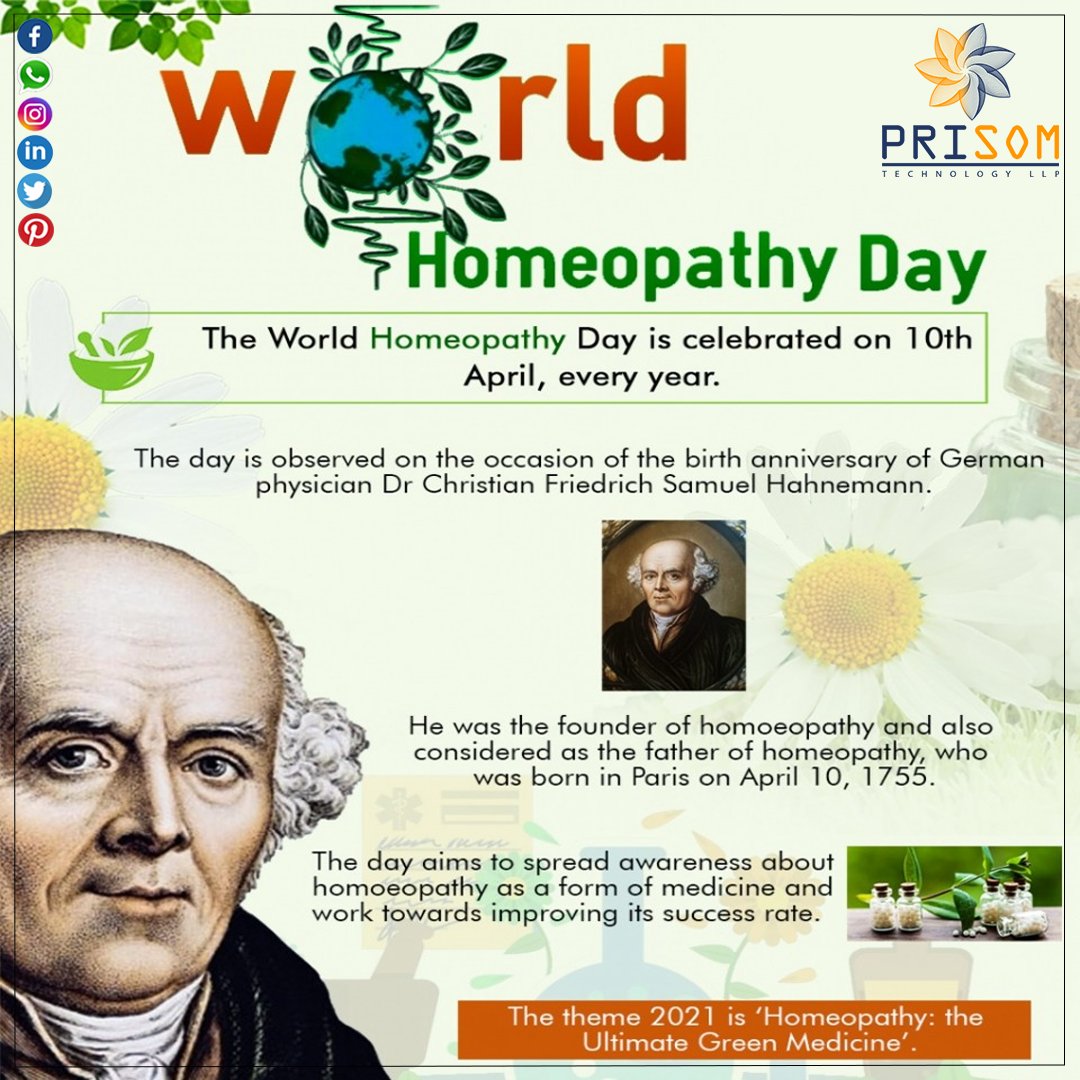 LlpPrisom's tweet photo. Homeopathy is a very friendly form of medicine and my whole family, especially my kids love it. Here’s wishing everyone a very happy World Homeopathy Day!
#homeopathy #homeopathyworks #doctor #wellness #homeopathyrocks 
#softwaredevelopment #prisomtechnologyllp #prisomtechnology https://t.co/oWCa77J2Ld