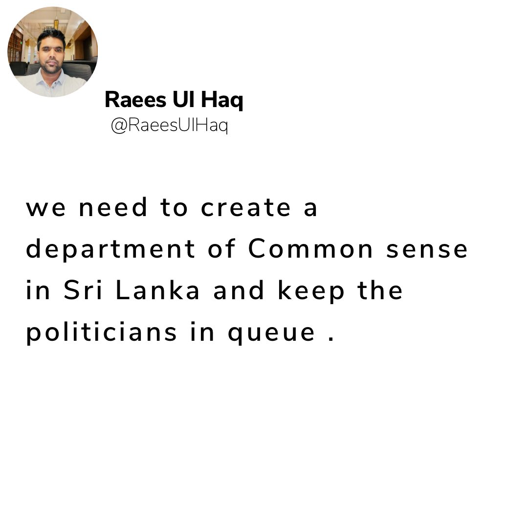 RaeesUlHaq's tweet photo. #srilanka #colombo #politics #queuelife #srilankacrisis https://t.co/ZDKroNBCCd