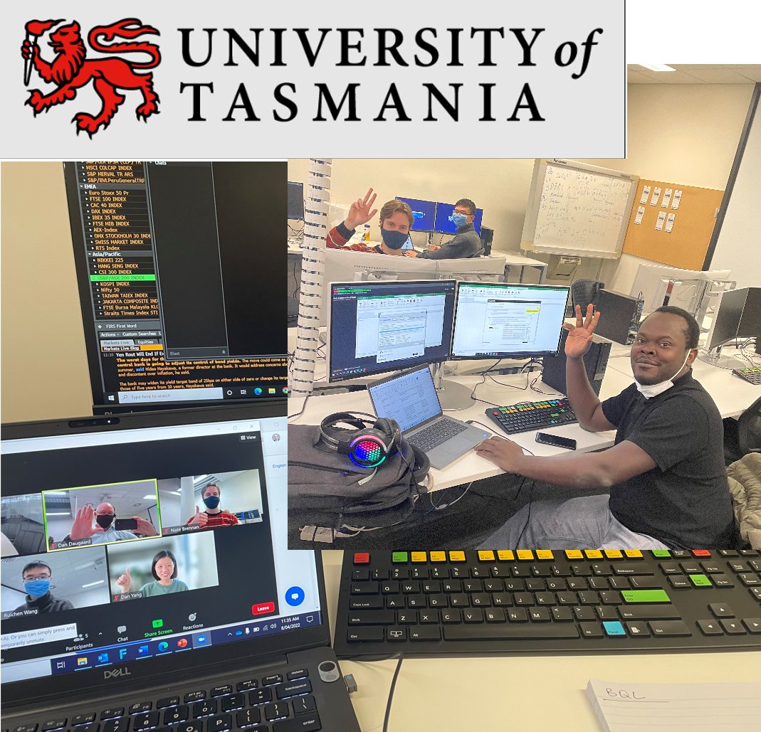 positive vibe diving into #ESG data today with the very informed Christian Gianni from <a href="/Bloomberg/">Bloomberg</a> Thanks for the session Ayobolawole, <a href="/RubyYANG_RY/">Ruby YANG</a>, Richard and Nate! <a href="/UTAS_/">University of Tasmania</a>  <a href="/TSBE_UTAS/">Tasmanian School of Business & Economics</a>