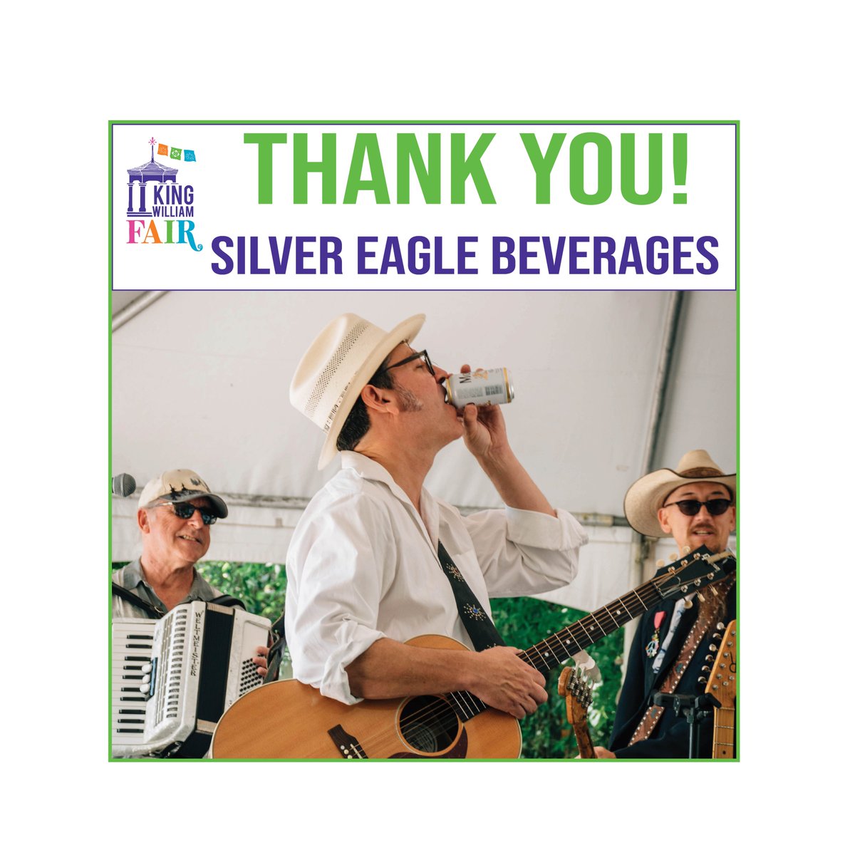 Thank YOU and Viva Fiesta to <a href="/SilverEagleBev/">SilverEagleBev</a> for your committment and generosity to the 2022 King William Fair! For all you give to the Fair, on behalf of the Fair staff, volunteers, neighbors, and fairgoers - a huge Fiesta-sized THANK YOU!

#fiesta2022 #kingwilliamfair