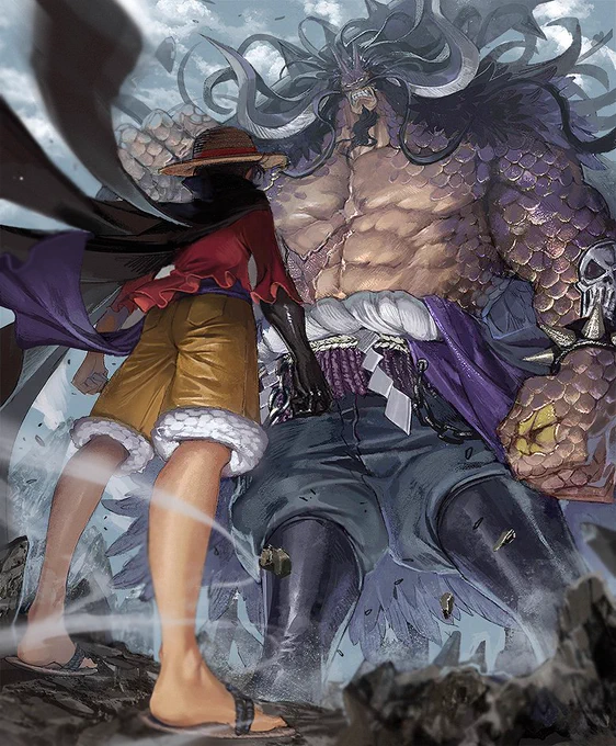 zoro VS king&amp;luffy VS kaido 