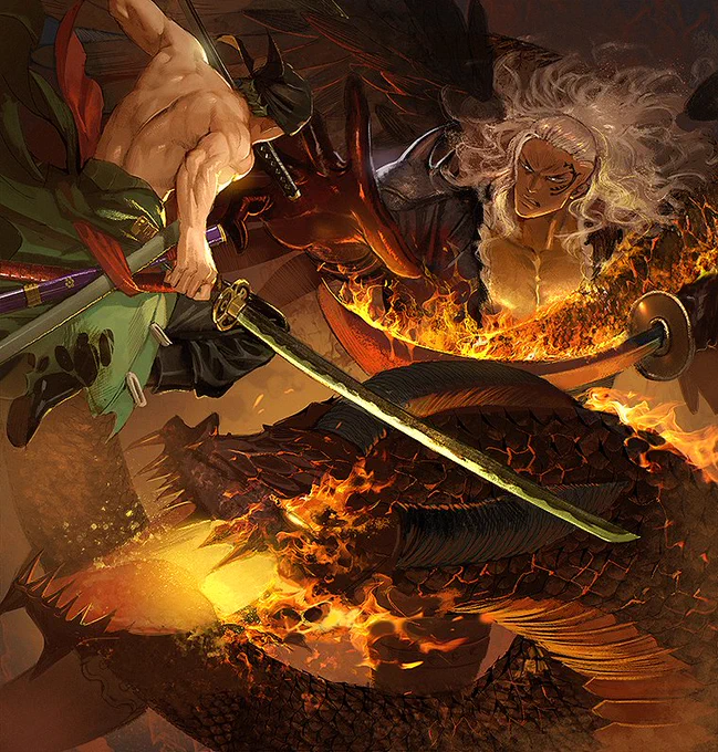 zoro VS king&amp;luffy VS kaido 