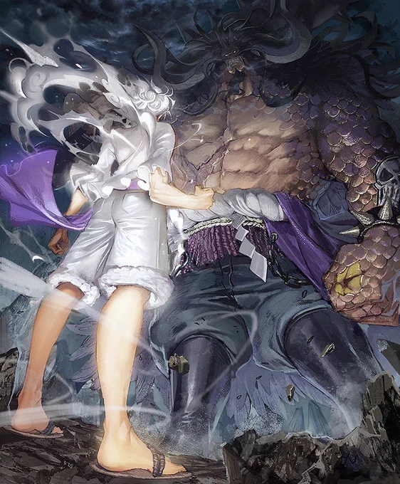 zoro VS king&amp;luffy VS kaido 