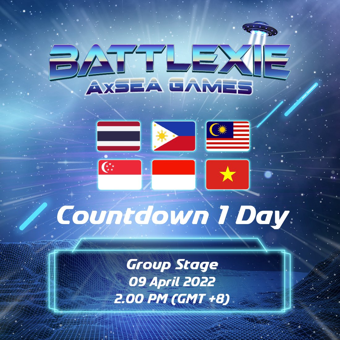 It's time to gear up because Battlexie: AxSea Games Group Stage is just around the corner! 💪

The best will emerge as a Champion! 🏆

#BattlexieAxSeaGames