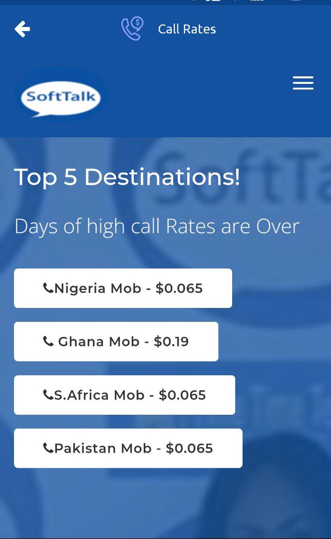 simpleazenabor's tweet image. Stop paying for expensive Call Rates.
Call Nigeria as low as $0.065 from any location in the world. #softtalkmessenger #softtalk #callnigeriacheap