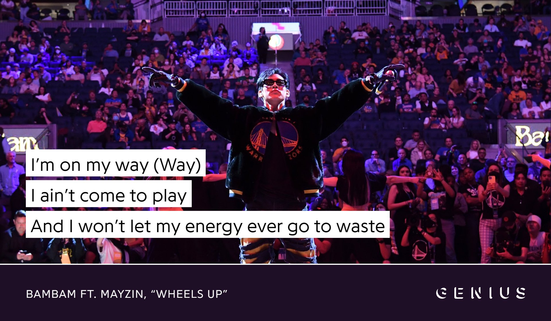 Genius Korea on Twitter "BamBam takes over ChaseCenter to perform a brand new song "Wheels Up