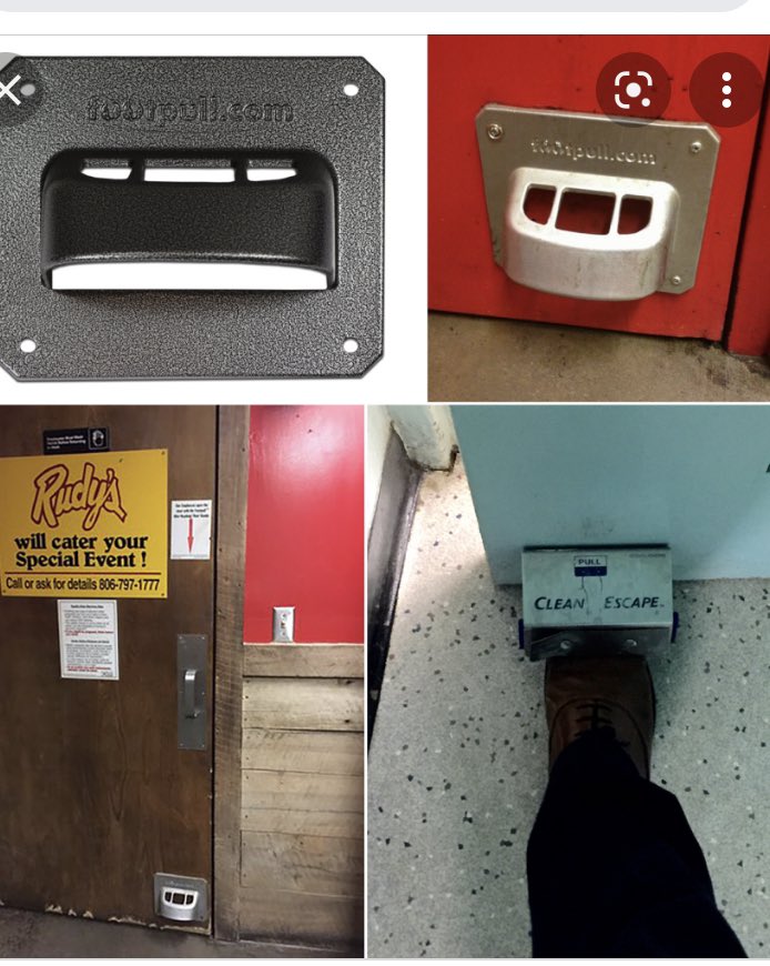 JillMSkinner's tweet photo. @SSGTBurns Have you seen those #FootPull things, all over US. Even the picture on how to use shows a boot. On a side note why don’t American businesses have automatic doors #Accessibility doesn’t seem to be a thing? https://t.co/6qKckz4WdO
