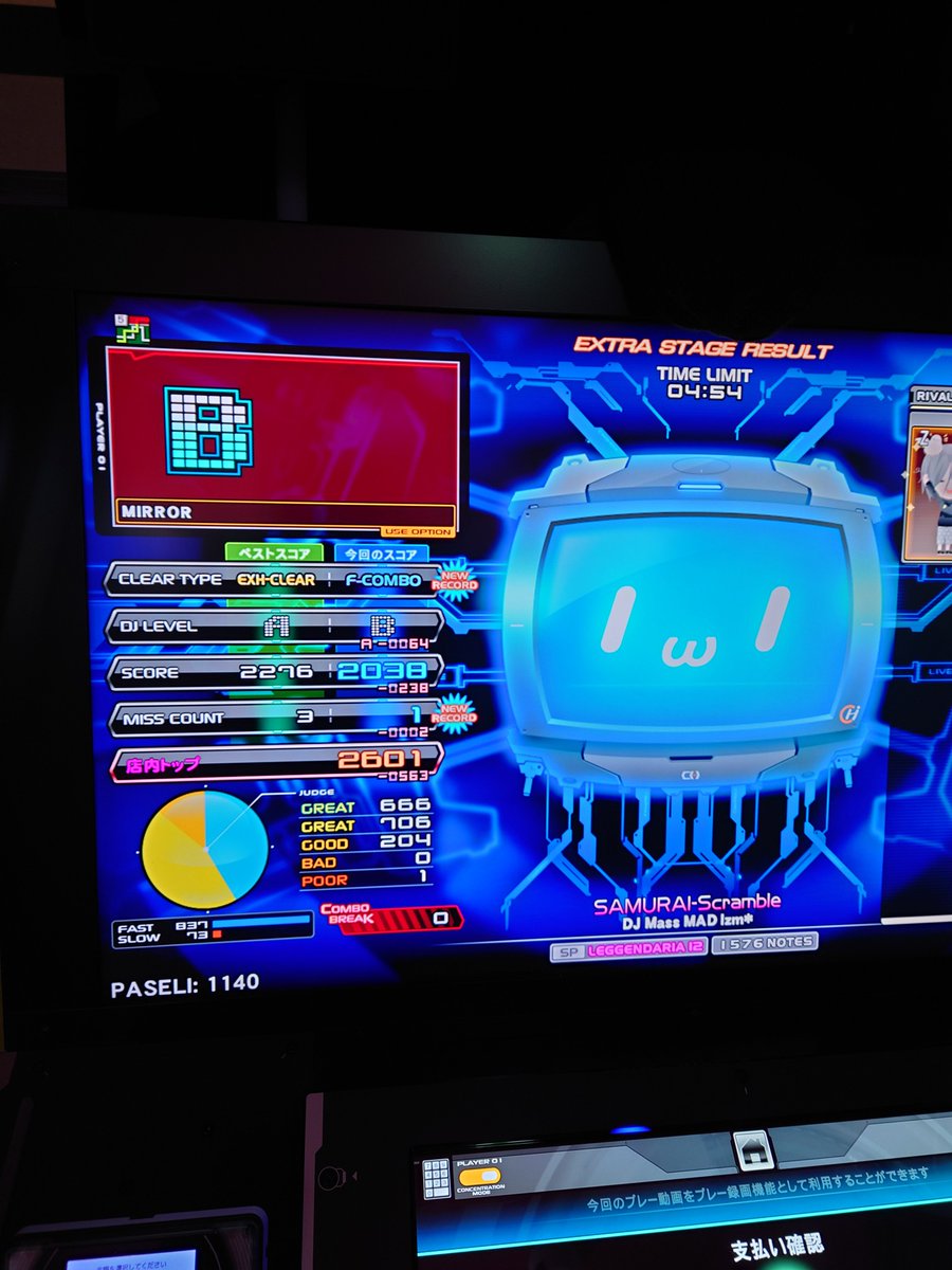 KJ_TechItEasy's tweet image. 恐らくこれがこのゲームで成し遂げられる最大のクリアランプです！！！！！
SAMURAI-Scramble SPL FULLCOMBO！！！！！！！！！！！
俺が山形のターンテーブリストだぁぁぁ！！！！！！！！！！！！！！