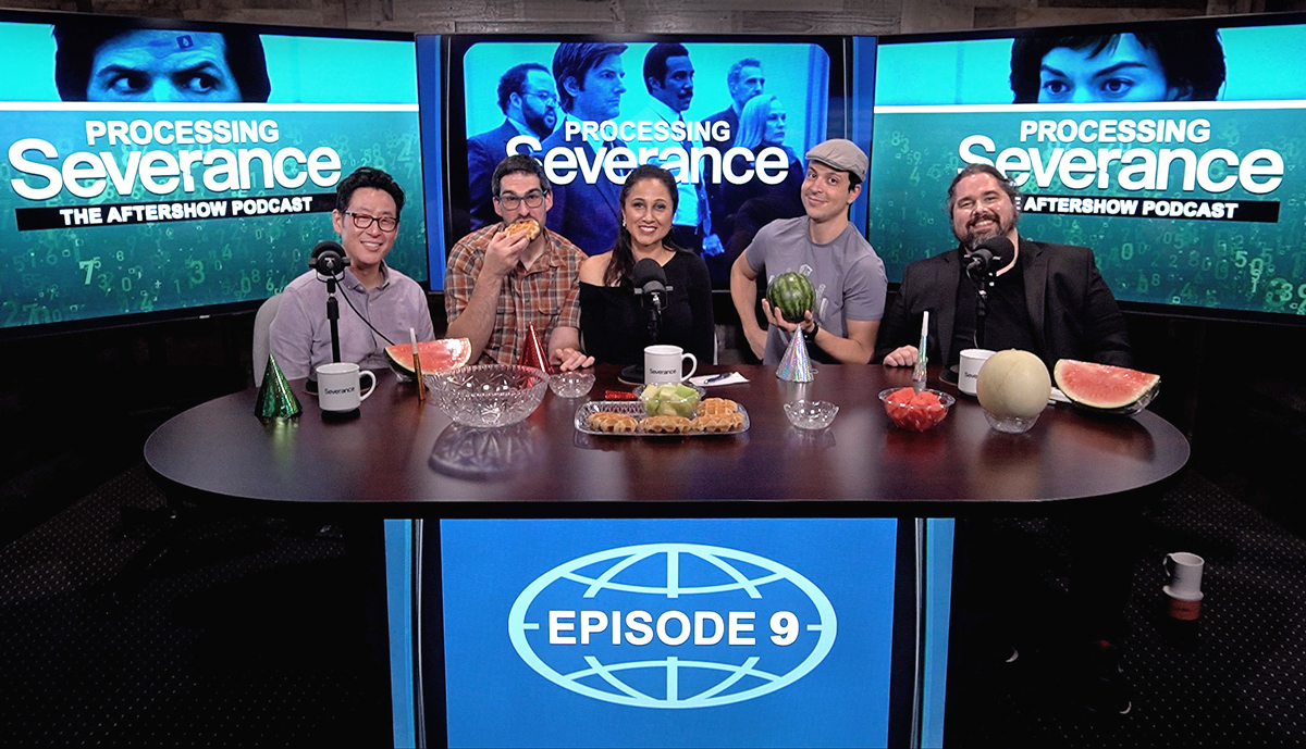 TheAstraAwards's tweet photo. It's a wrap for #ProcessingSeverance!
Working with this team was as sweet as our coveted melon+waffle party.
Not sure if the goats will be ready for #Severance S2, but we will!

@rickhong @ScottDMenzel @RashaGoel @NestorCine @ReelJeffEwing @AppleTV @AppleTVPlus @BenStiller https://t.co/CP2yho89DG