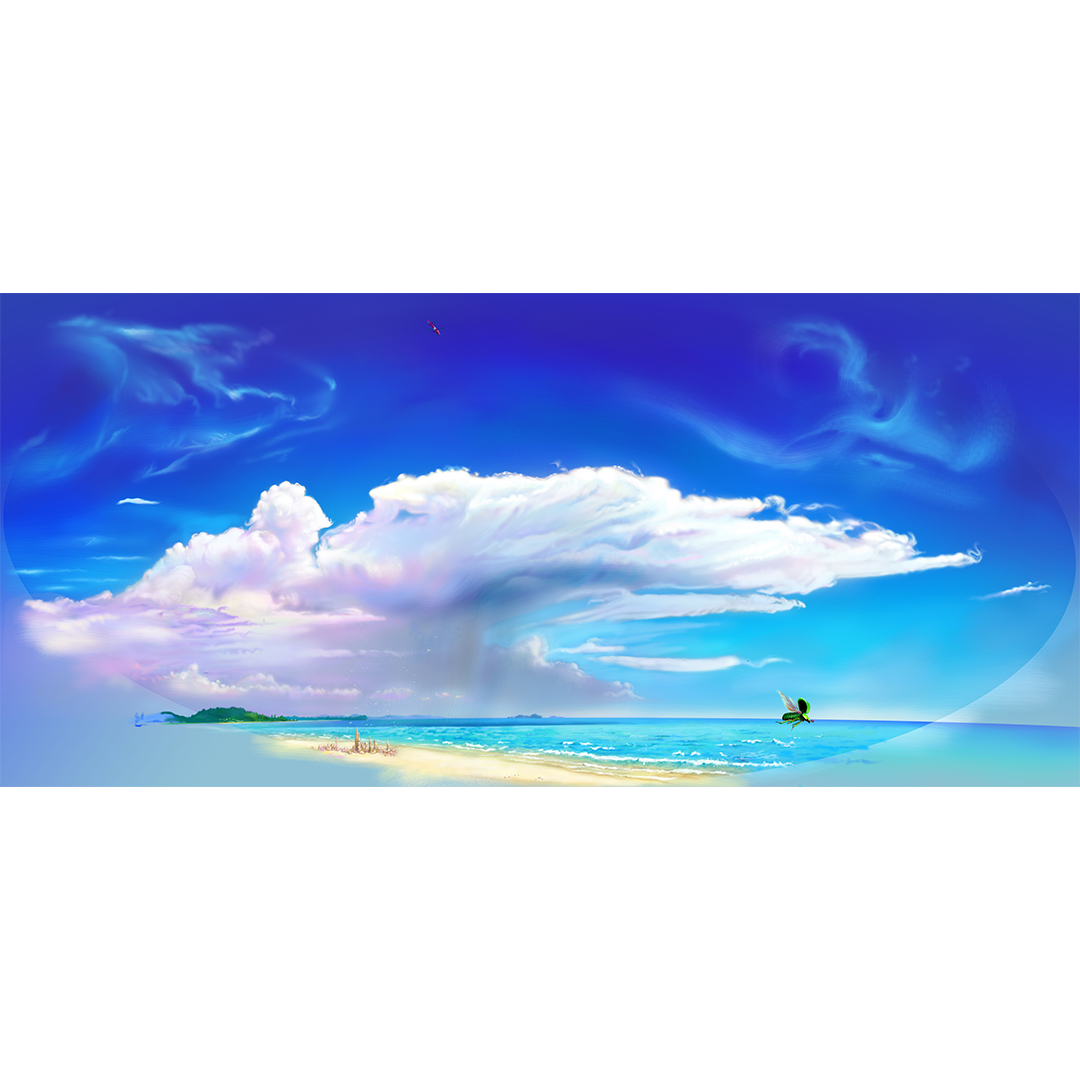 Wolke auf Borneo. Digitalgemälde. Das wäre eine schöne Abwechslung zum tristen Zürcher Wetter.
#DaWaerIchJetztGern